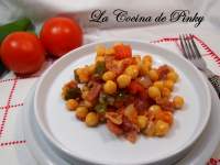   SALTEADO DE GARBANZOS CON JAMON 