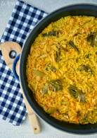 
Paella de coliflor y bacalao  