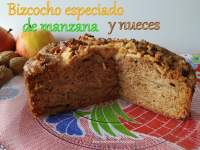   Bizcocho  especiado de manzana y nueces