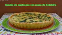 
Quiche de espinacas con masa de hojaldre sin lactosa  