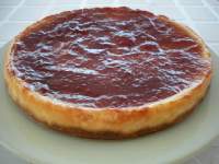   Tarta de queso y mermelada de fresa