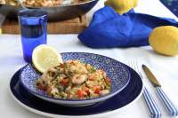 
Arroz con Verduras y Gambas
         