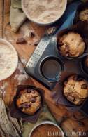  Muffins de Plátano y Mantequilla de Cacahuete con Chocolate