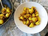   Patatas con anacardos, al estilo de Asma Khan en microondas y sartén