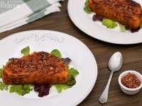   Torrijas de tomate con polvo de jamón