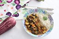 
Curry de Berenjenas y Champiñones asados
         