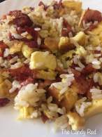 Arroz frito con bacon y tortilla   The Candy Red