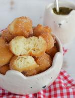 Buñuelos dulces de limon con harina leudante bien esponjosos  