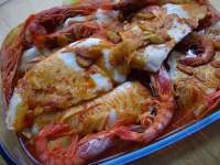   MERLUZA A LA GALLEGA CON GAMBAS (TMX)