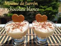   Mousse de turrón y chocolate blanco