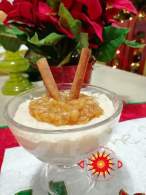   arroz con leche y manzana