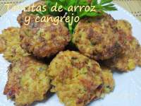   Tortitas de arroz y cangrejo