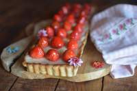   Tartaleta de crema y fresas