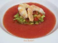   SOPA FRÌA DE TOMATE Y GUACAMOLE 