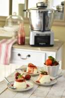 Pannacotta de yogurt con salsa de fresas Cook Expert {Sin lactosa} _ Chez Silvia