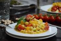 ENSALADA DE GARBANZOS CON VINAGRETA DE MOSTAZA