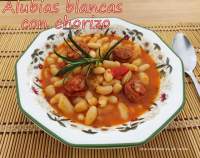   Alubias blancas con chorizo