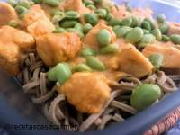 Recetas Casa Carmen: Espaguetis de edamame al curry