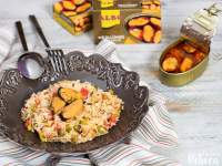   Ensalada de arroz con escabeche de mejillones