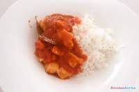 Pollo con tomate especiado y arroz basmati - Receta fácil paso a paso