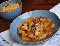   POLLO CON PIÑA Y NUECES AL ESTILO CHINO