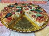   Tarta de queso y tomates cherry