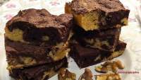    cocinalejandra: Brownie de chocolate blanco y chocolate negro (85Âº desafío en la cocina)