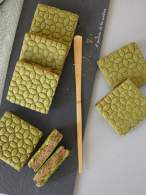 El Zurrón de los Postres: Galletas Marcadas de Té Matcha rellenas 