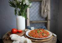 TARTA TATIN DE TOMATES Y QUESO DE CABRA  