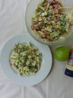 Charo y su Cocina: ENSALADA DE PASTA Y BACON CON SALSA RANCHERA (TRADICIONAL)