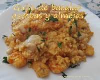 Una mariposa en mi cocina: Guiso de bacalao ,gambas y almejas