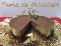   Tarta de chocolate y flan