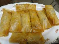   Canelones crujientes de marisco