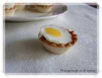   Tartaletas de sobrasada y huevo