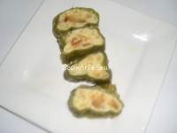   Pimientos verdes rellenos de tortilla de patata