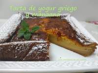   Tarta de yogur griego y manzana