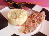 El recetario de Falina: Pilaf con chuletas de pavo