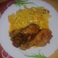 Cocinando con Katia: Hoy para comer: Muslos de pollo a la sanfaina con patatas fritas