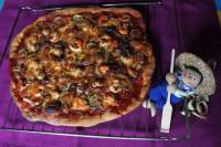   PIZZA DE ZAMBURIÑAS, LANGOSTINOS Y MEJILLONES