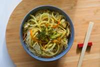 Fideos de arroz y calabacín con Brócoli  