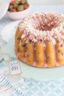   Bundt Cake de fresas y nata  