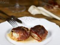   Rollitos de rape con tomate seco y jamón