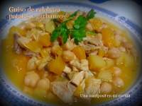   Guiso de calabaza patatas y garbanzos