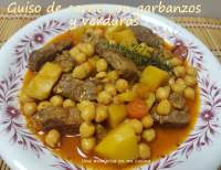   Guiso de carne con garbanzos y verduras