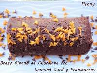   Brazo Gitano de Chocolate con Lemond Curd y Frambuesas