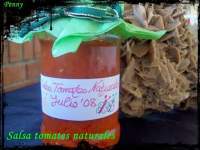   Salsa de tomates naturales