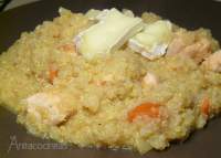   Falso risotto de quinoa con salmón