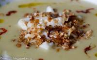   Crema de porrusalda con bacalao