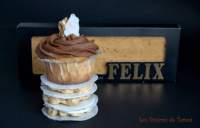   Cupcakes con Corazón de Turrón de Mazapan & Chocolate a la Piedra