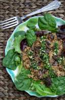   Cous Cous Integral con Setas & Pesto de Perejil con Piñones